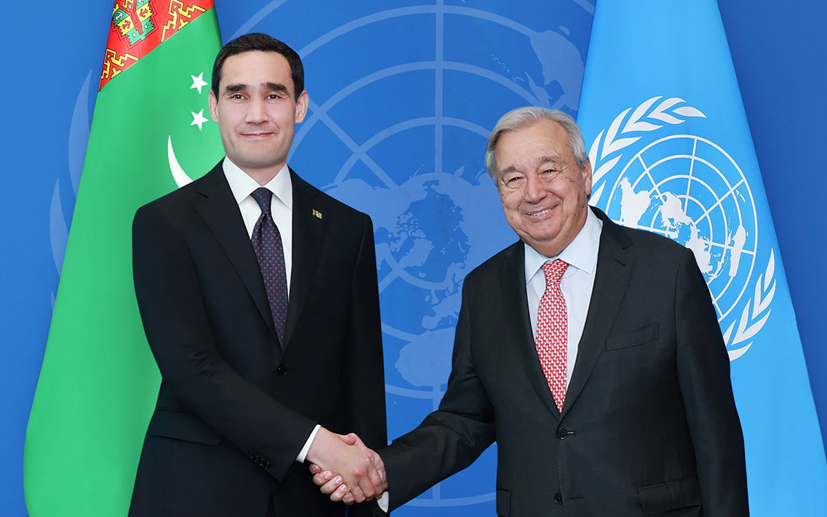 Türkmenistanyň Prezidenti BMG-niň Baş sekretary bilen duşuşdy